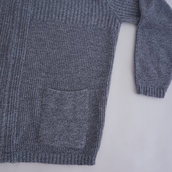 Vintage '90S London Fog Gray White Eclectic Grandpa Knit Zip Up Sweater L - Picture 5 of 8